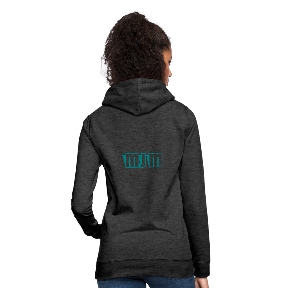 Sudadera con capucha para mujer"Crown MJM" - charcoal grey