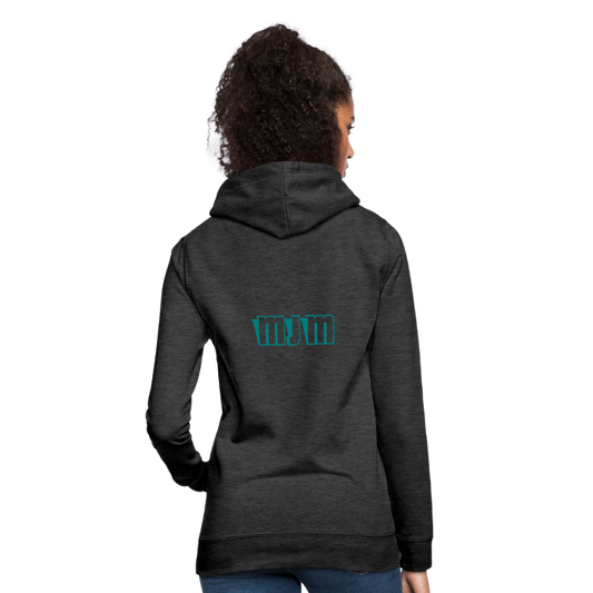 Sudadera con capucha para mujer"Crown MJM" - charcoal grey