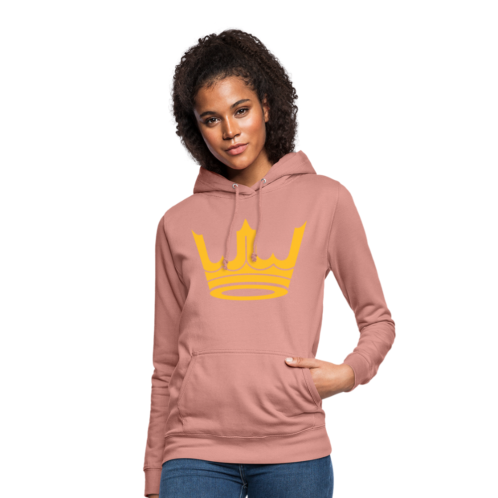 Sudadera con capucha para mujer"Crown MJM" - dusky rose