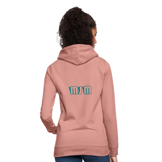 Sudadera con capucha para mujer"Crown MJM" - dusky rose