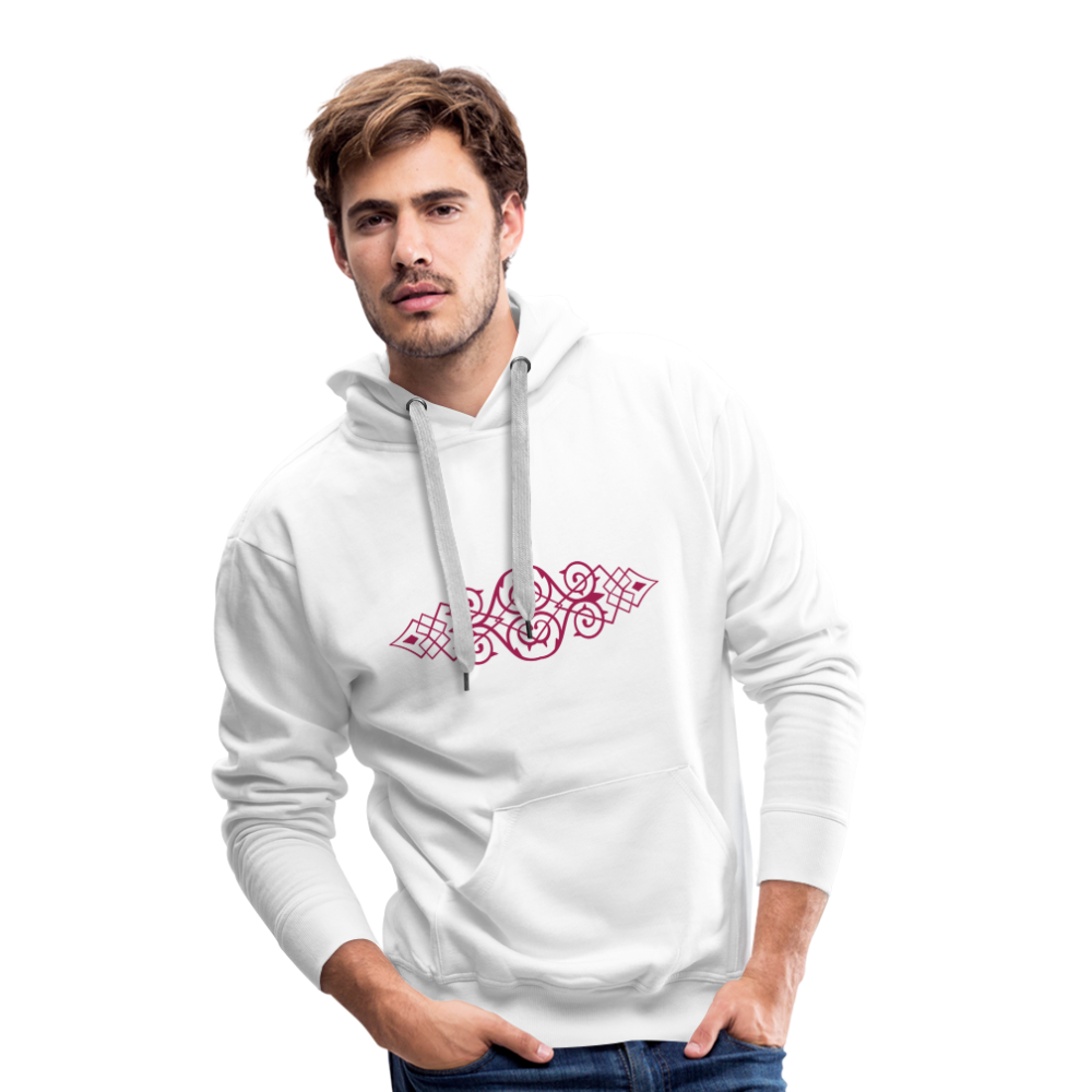Sudadera con capucha premium para hombre"ornament" - white