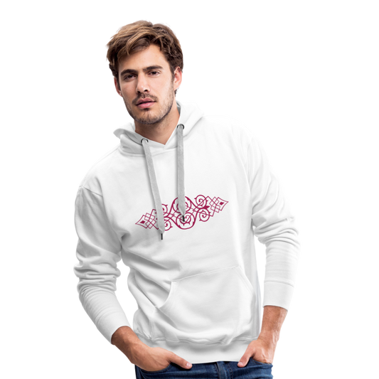 Sudadera con capucha premium para hombre"ornament" - white