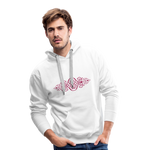 Sudadera con capucha premium para hombre"ornament" - white