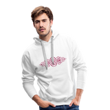 Sudadera con capucha premium para hombre"ornament" - white