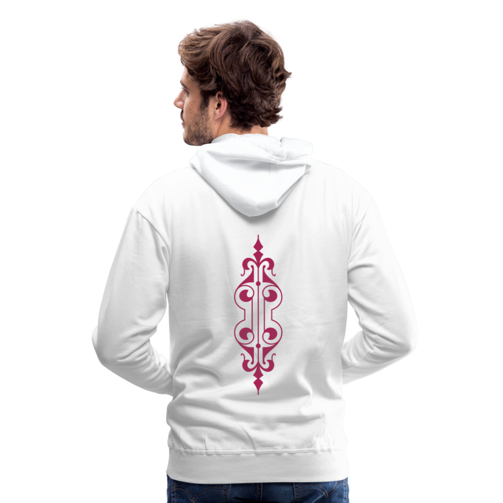 Sudadera con capucha premium para hombre"ornament" - white