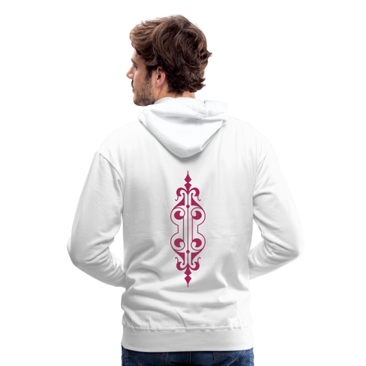 Sudadera con capucha premium para hombre"ornament" - white