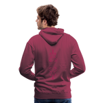 Sudadera con capucha premium para hombre"ornament" - bordeaux