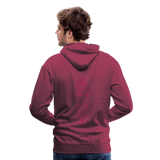 Sudadera con capucha premium para hombre"ornament" - bordeaux