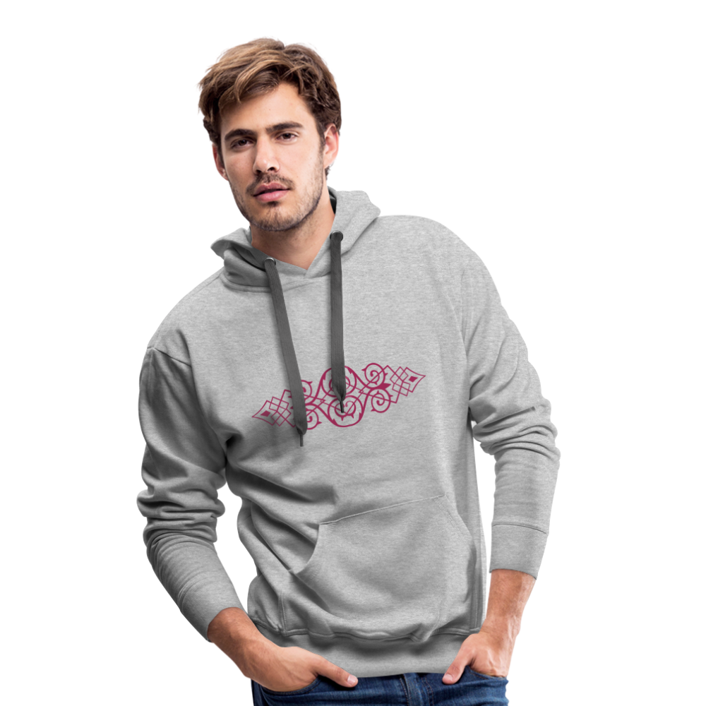 Sudadera con capucha premium para hombre"ornament" - heather grey