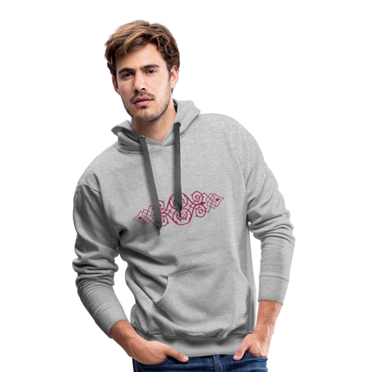 Sudadera con capucha premium para hombre"ornament" - heather grey