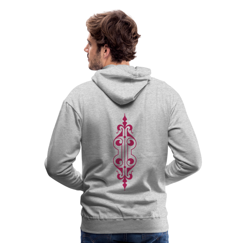Sudadera con capucha premium para hombre"ornament" - heather grey