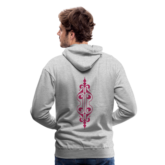 Sudadera con capucha premium para hombre"ornament" - heather grey