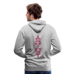 Sudadera con capucha premium para hombre"ornament" - heather grey