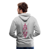 Sudadera con capucha premium para hombre"ornament" - heather grey