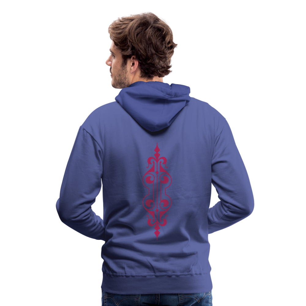 Sudadera con capucha premium para hombre"ornament" - royal blue