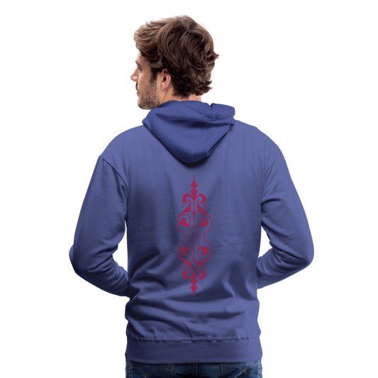 Sudadera con capucha premium para hombre"ornament" - royal blue