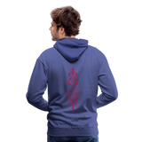 Sudadera con capucha premium para hombre"ornament" - royal blue