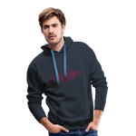 Sudadera con capucha premium para hombre"ornament" - navy