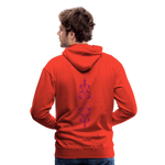 Sudadera con capucha premium para hombre"ornament" - red