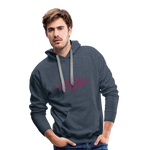 Sudadera con capucha premium para hombre"ornament" - heather denim