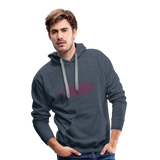 Sudadera con capucha premium para hombre"ornament" - heather denim