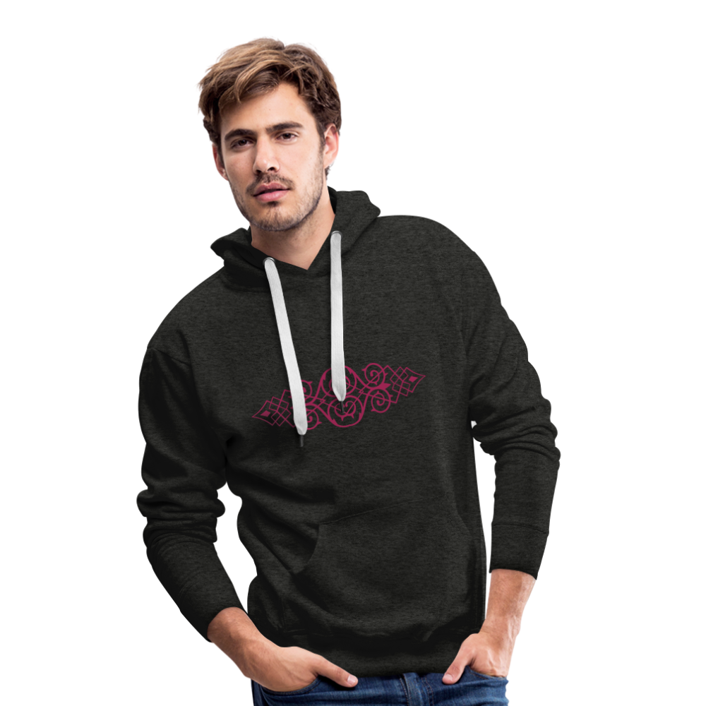 Sudadera con capucha premium para hombre"ornament" - charcoal grey