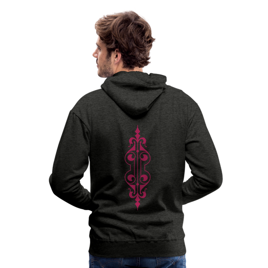 Sudadera con capucha premium para hombre"ornament" - charcoal grey