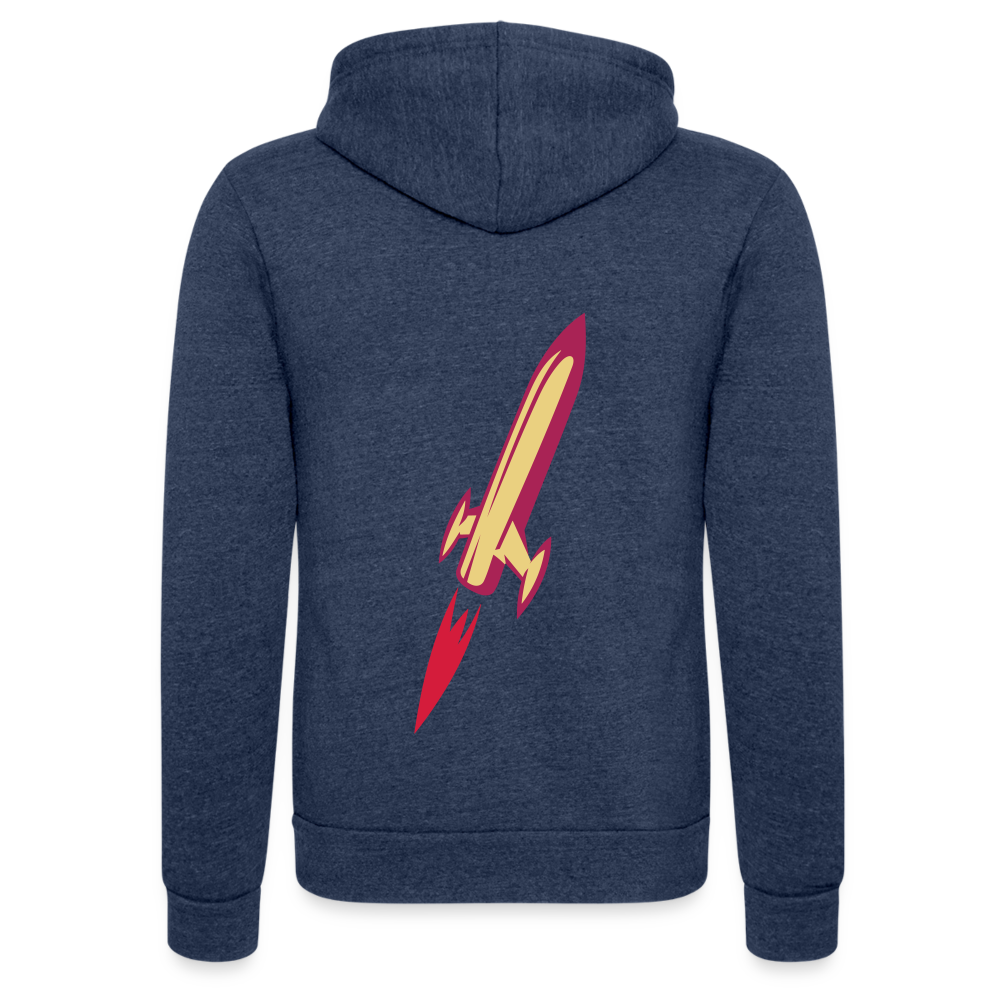 Chaqueta con capucha Tri-Blend unisex de Bella + Canvas"rocket ship" - heather navy
