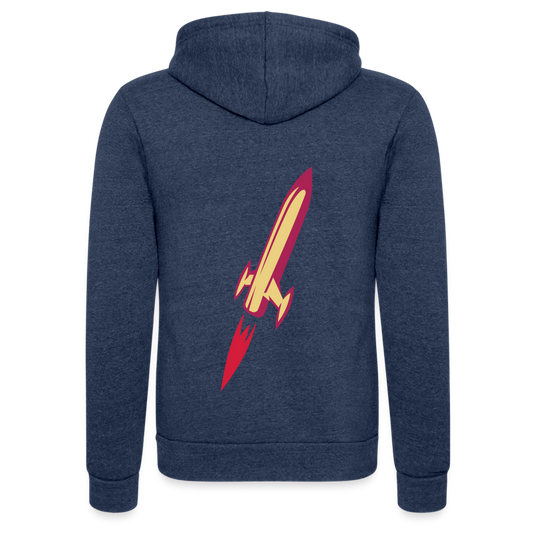 Chaqueta con capucha Tri-Blend unisex de Bella + Canvas"rocket ship" - heather navy
