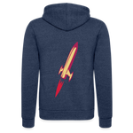 Chaqueta con capucha Tri-Blend unisex de Bella + Canvas"rocket ship" - heather navy