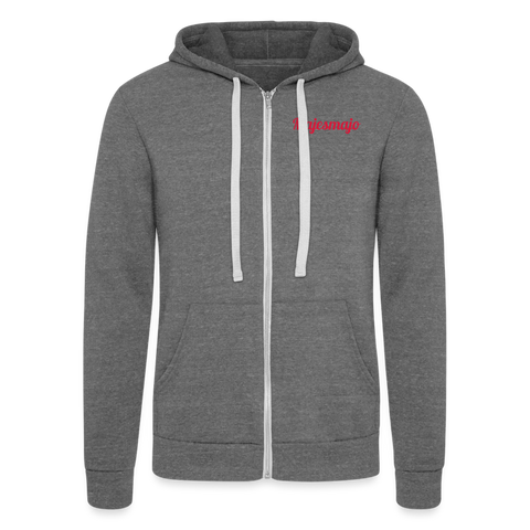 Chaqueta con capucha Tri-Blend unisex de Bella + Canvas"rocket ship" - grey tri-blend