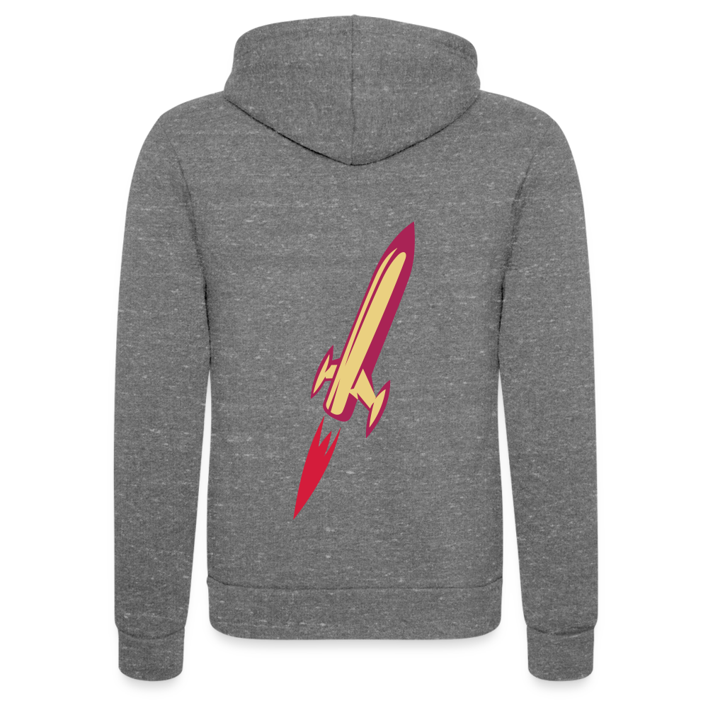 Chaqueta con capucha Tri-Blend unisex de Bella + Canvas"rocket ship" - grey tri-blend