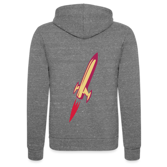 Chaqueta con capucha Tri-Blend unisex de Bella + Canvas"rocket ship" - grey tri-blend