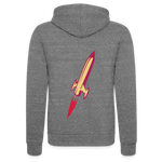 Chaqueta con capucha Tri-Blend unisex de Bella + Canvas"rocket ship" - grey tri-blend