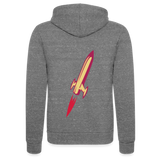 Chaqueta con capucha Tri-Blend unisex de Bella + Canvas"rocket ship" - grey tri-blend