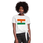 Camiseta con nudo mujer"flag niger" - white