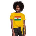 Camiseta con nudo mujer"flag niger" - sun yellow