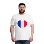 Camiseta premium hombre"love french futbol" - white