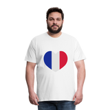 Camiseta premium hombre"love french futbol" - white