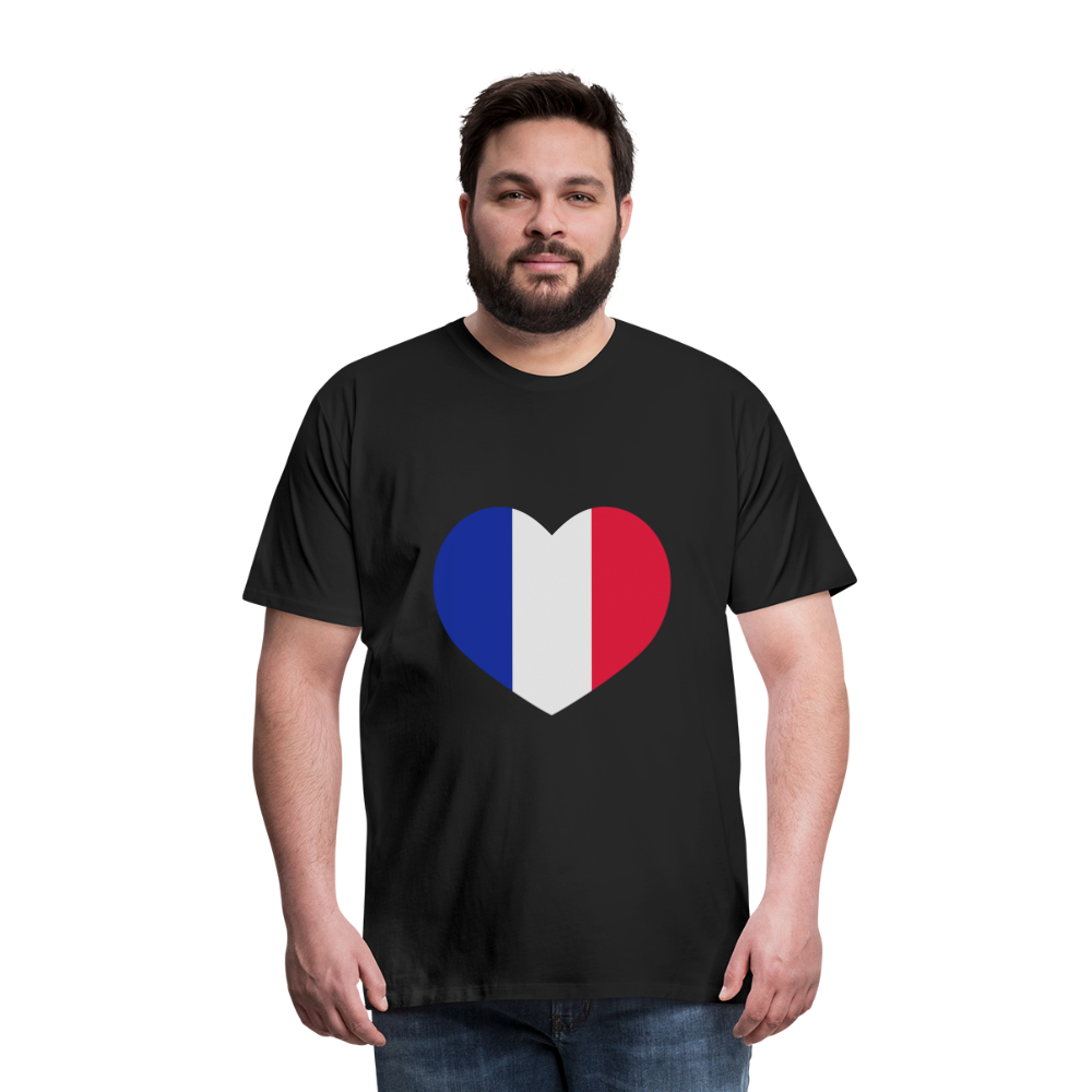 Camiseta premium hombre"love french futbol" - black