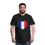 Camiseta premium hombre"love french futbol" - black