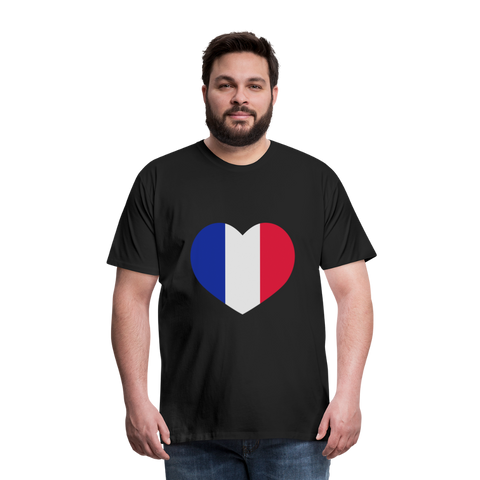 Camiseta premium hombre"love french futbol" - black