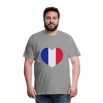 Camiseta premium hombre"love french futbol" - heather grey