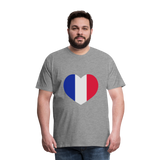 Camiseta premium hombre"love french futbol" - heather grey