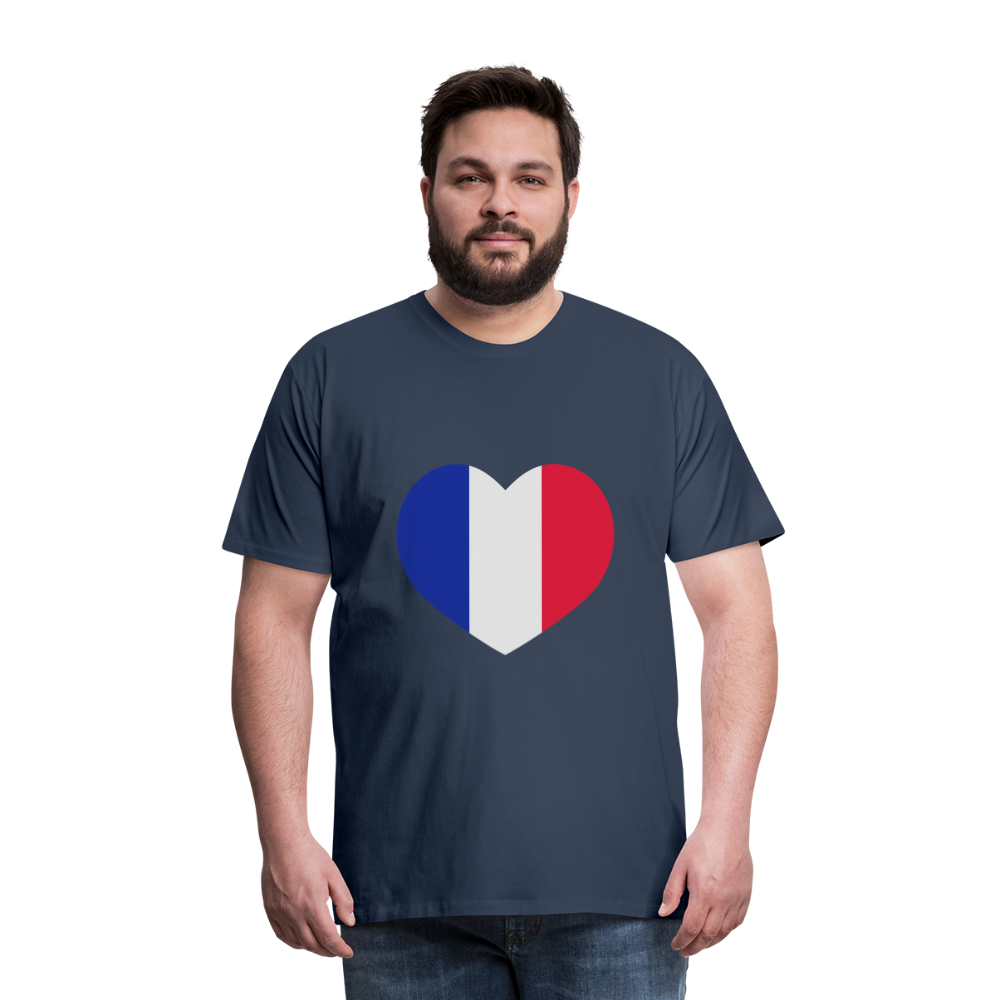 Camiseta premium hombre"love french futbol" - navy