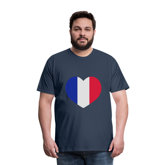 Camiseta premium hombre"love french futbol" - navy