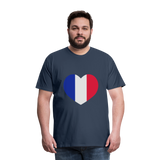 Camiseta premium hombre"love french futbol" - navy