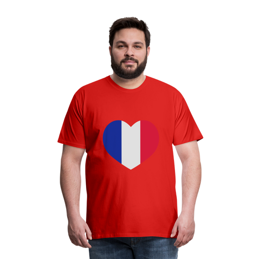 Camiseta premium hombre"love french futbol" - red