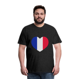 Camiseta premium hombre"love french futbol" - charcoal grey