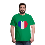 Camiseta premium hombre"love french futbol" - kelly green